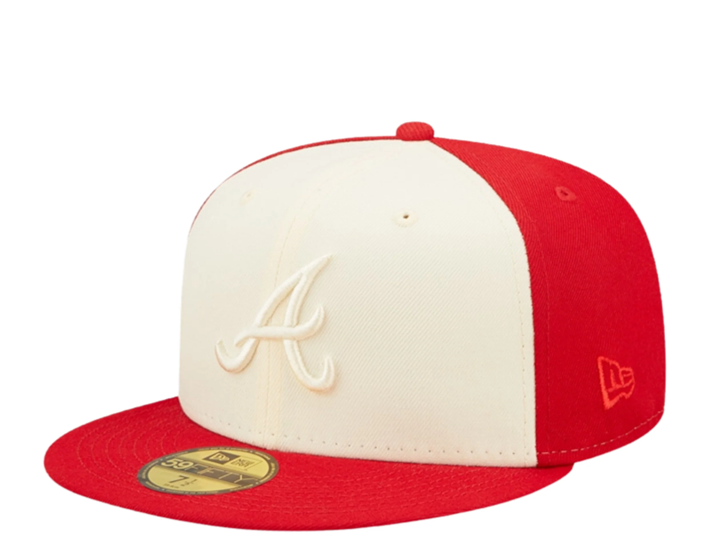 NEW ERA ATLANTA BRAVES 2-TONE 59FIFTY FITTED HAT-RED/CREAM