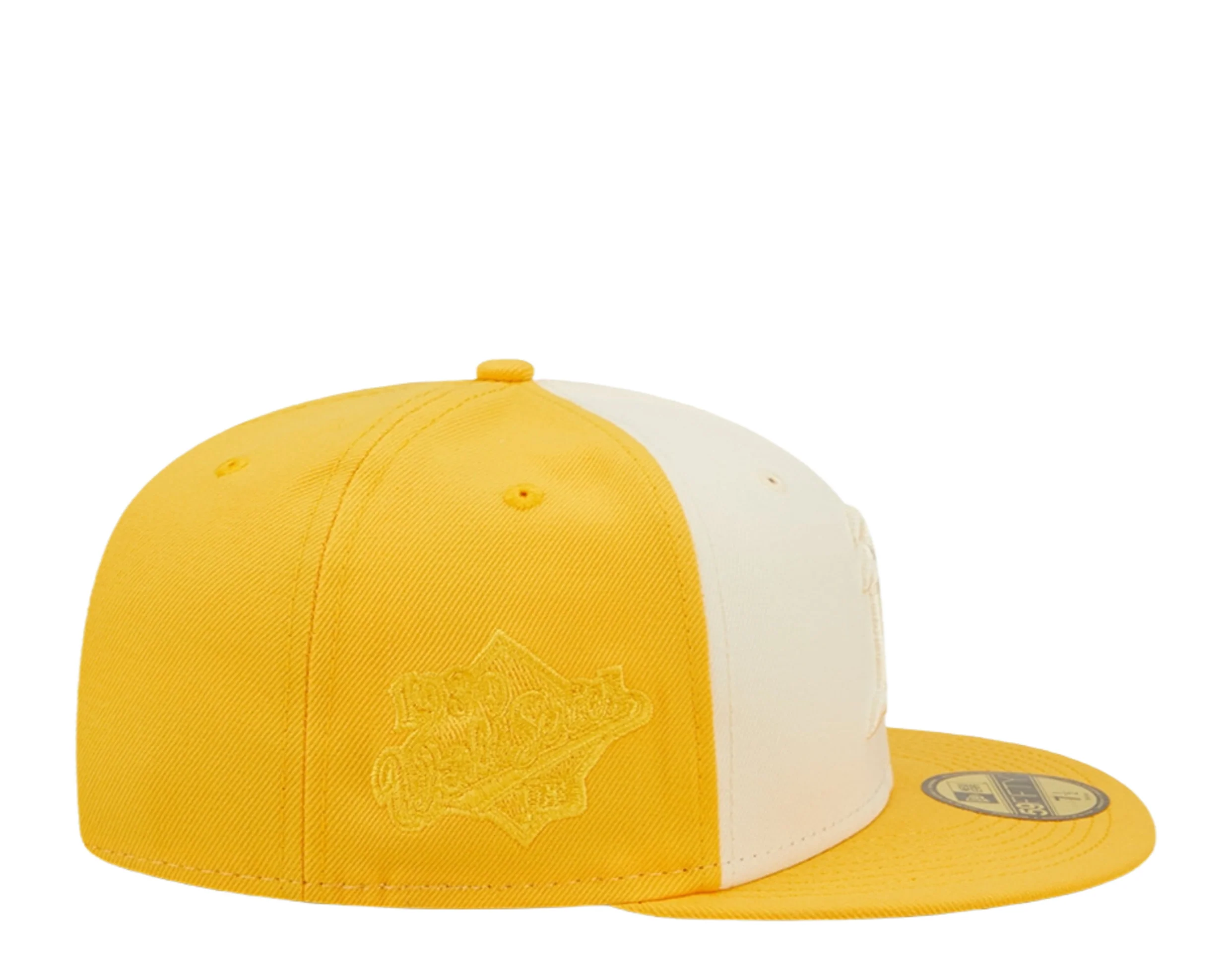 NEW ERA OAKLAND ATHLETICS 2-TONE 59FIFTY FITTED HAT-YELLOW/CREAM