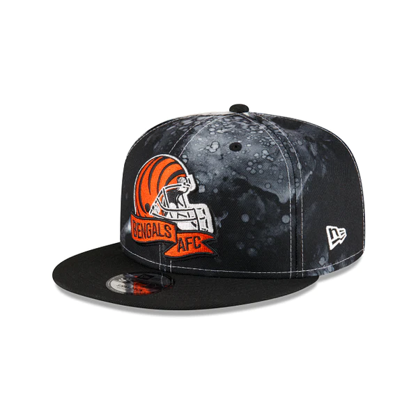 New Era Cincinnati Bengals Ink Dye 9FIFTY Snapback Hat-Black