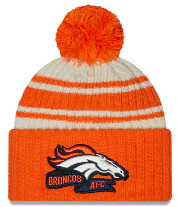 New Era Denver Broncos Cold Weather Pom Knit