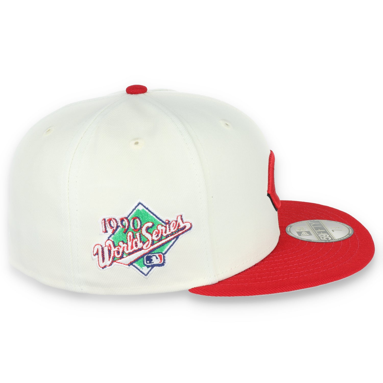 New Era Cincinnati Reds 1990 World Series Side Patch Throwback White 59FIFTY Fitted