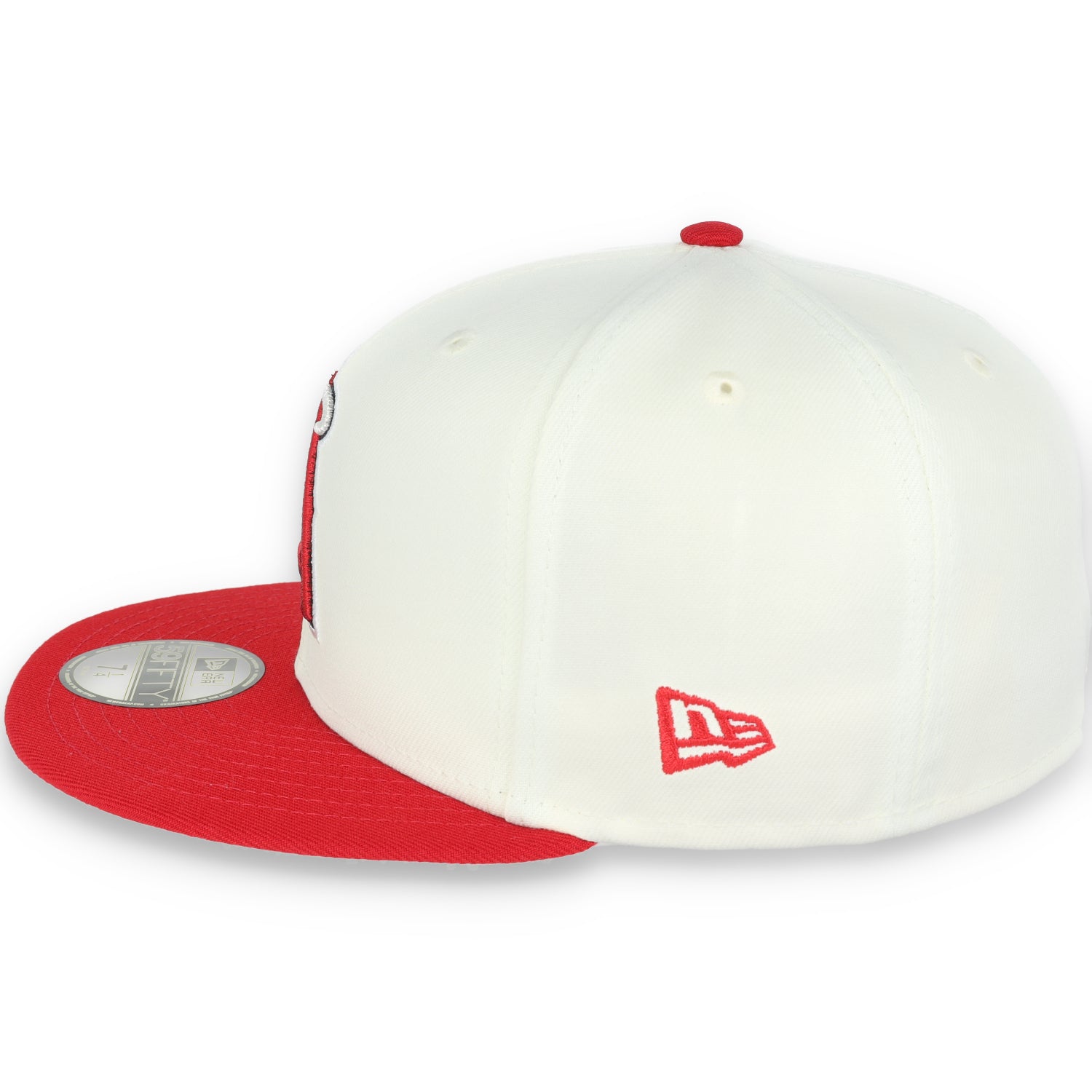 New Era Los Angeles Angels Throwback 2002 World Series Side Patch 59FIFTY Fitted Ivory Hat