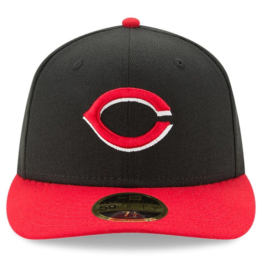 Cincinnati Reds New Era Black /Red Alternate Authentic Collection On-Field Low Profile 59FIFTY Fitted Hat