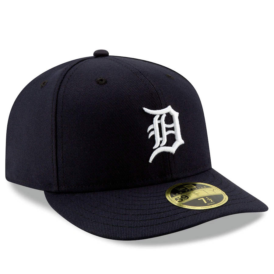 DETROIT TIGERS LOW PROFILE NEW ERA HOME AUTHENTIC COLLECTION 59FIFTY FITTED-ON-FIELD COLLECTION-NAVY