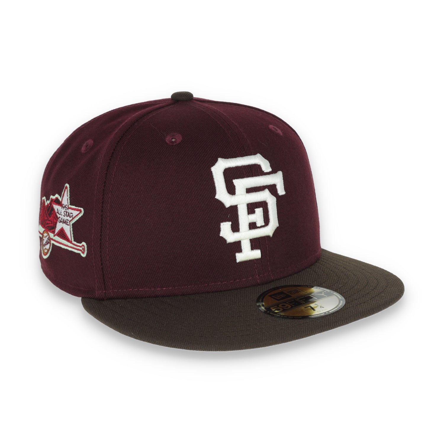 New Era San Francisco 1996 All-Star Side Patch 59IFTY Fitted Hat-Maroon