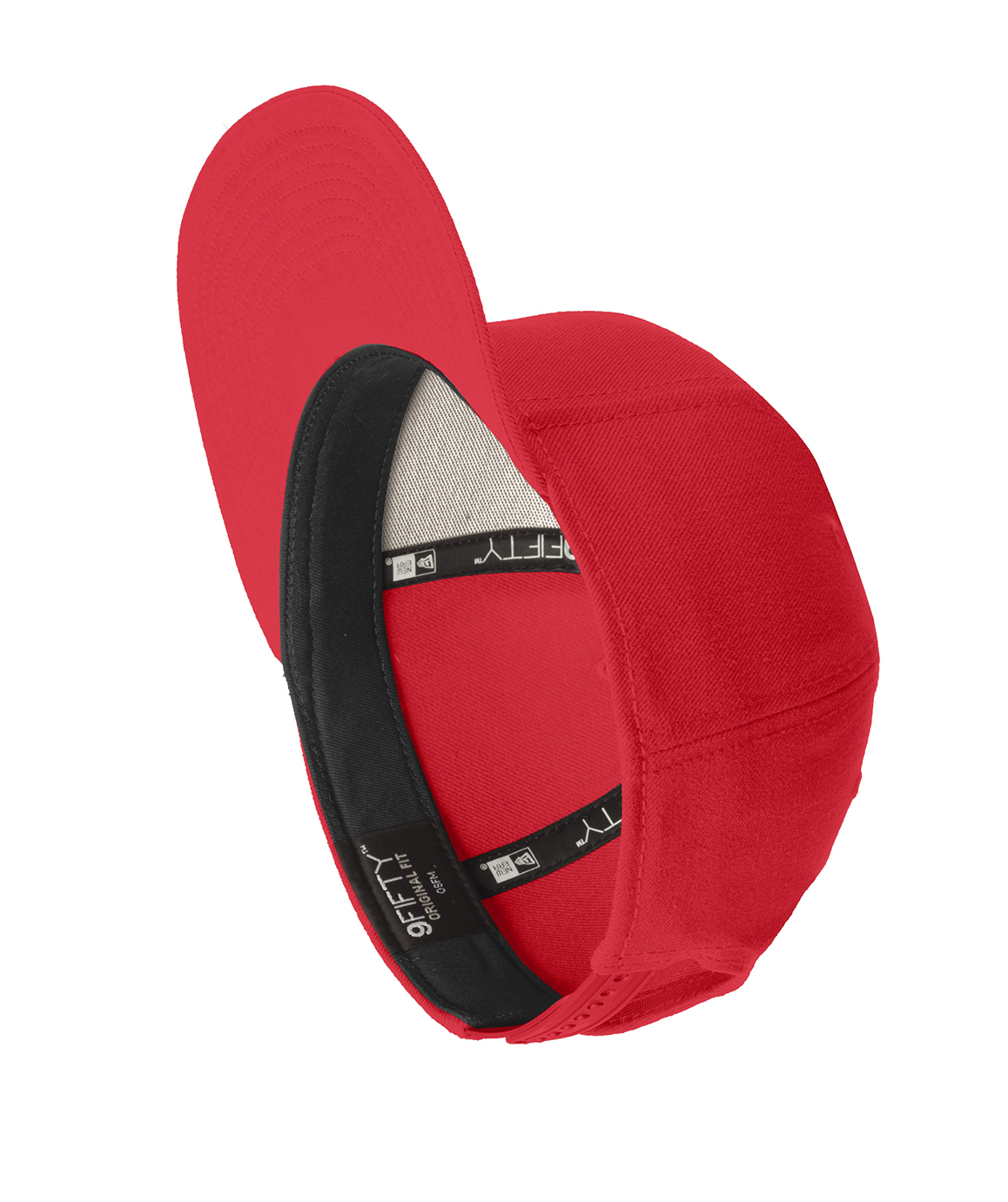 New Era Original Fit Flat Bill Snapback Cap-Scarlet