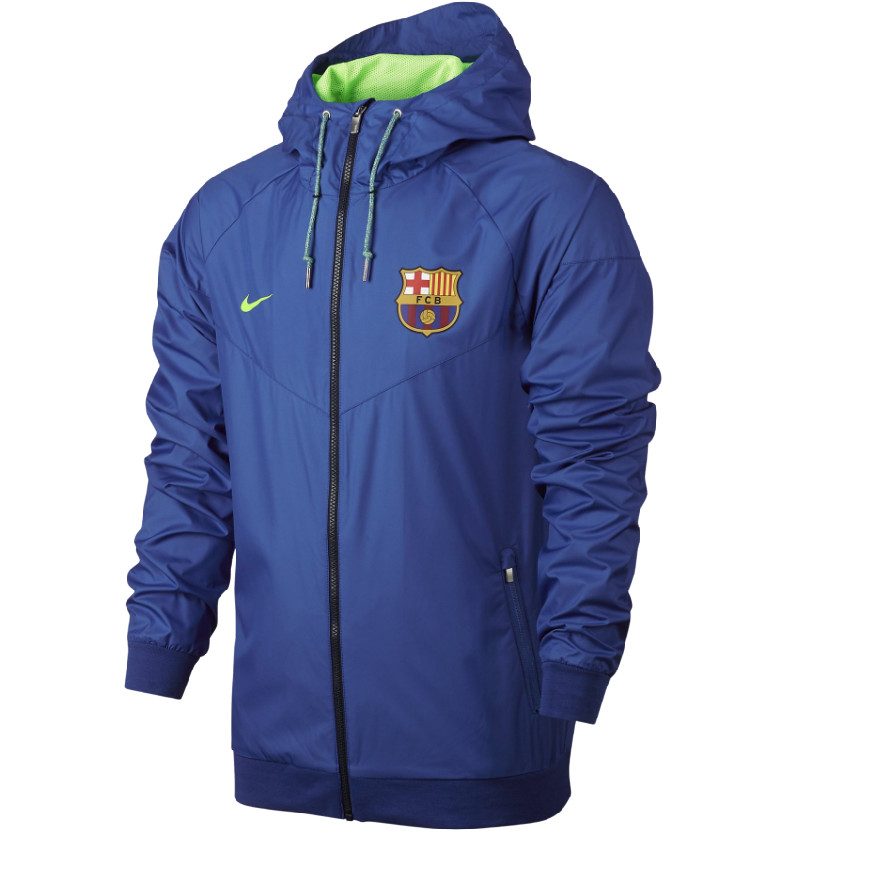 Nike Men's FC Barcelona Windrunner Jacket-Blue/Green