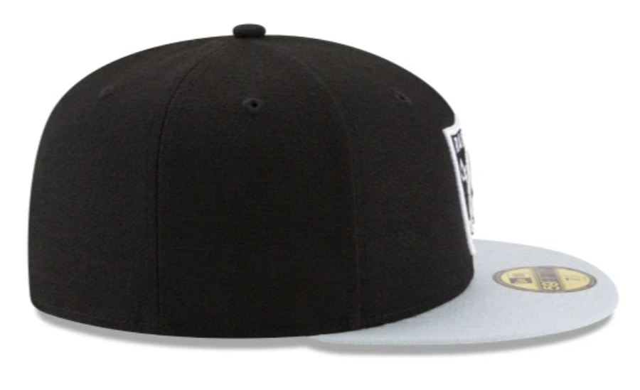 RAIDERS 59FIFTY FITTED home- black/grey nvsoccer.com The Coliseum