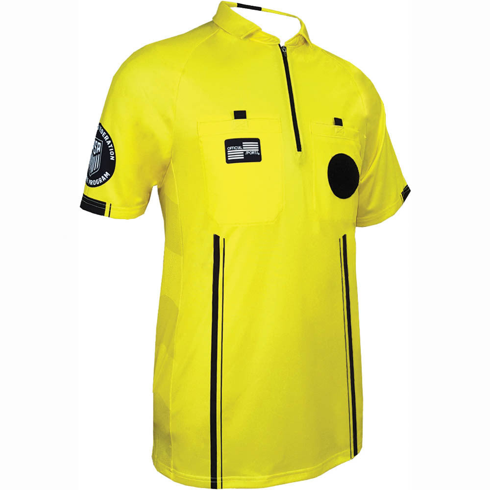 Official Sports Men's USSF Pro Referee Jersey S/S-Yellow