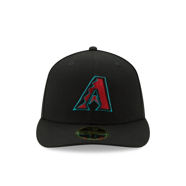 ARIZONA DIAMONDBACKS LOW PROFILE NEW ERA HOME AUTHENTIC COLLECTION 59FIFTY FITTED-ON-FIELD COLLECTION BLACK/RED