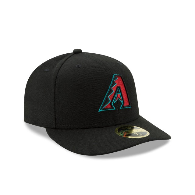 ARIZONA DIAMONDBACKS LOW PROFILE NEW ERA HOME AUTHENTIC COLLECTION 59FIFTY FITTED-ON-FIELD COLLECTION BLACK/RED