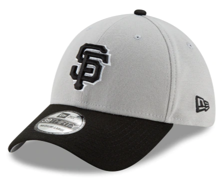 NEW ERA SAN FRANCISCO GIANTS TEAM CLASSIC 39THIRTY STRETCH FIT HAT-BLACK/GREY