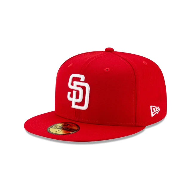 NEW ERA SAN DIEGO PADRES SCARLET BASIC 59FIFTY FITTED