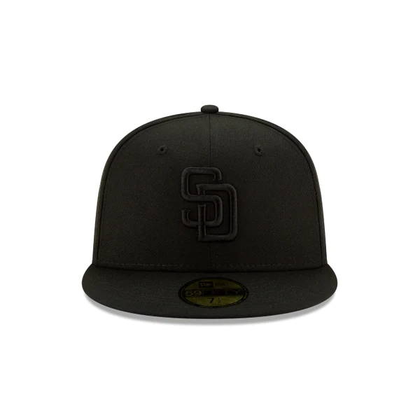 SAN DIEGO PADRES NEW ERA BASIC COLLECTION FITTED 59FIFTY-BLACK ON BLACK