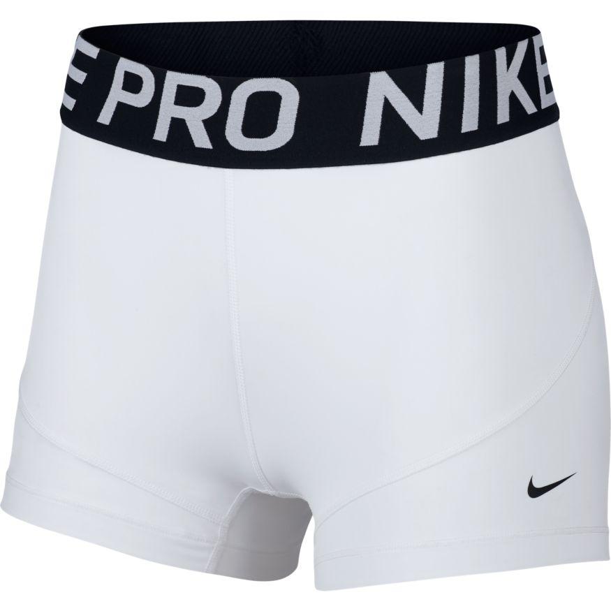 Nike Pro Women's 3" Training Shorts - White/Black/Black