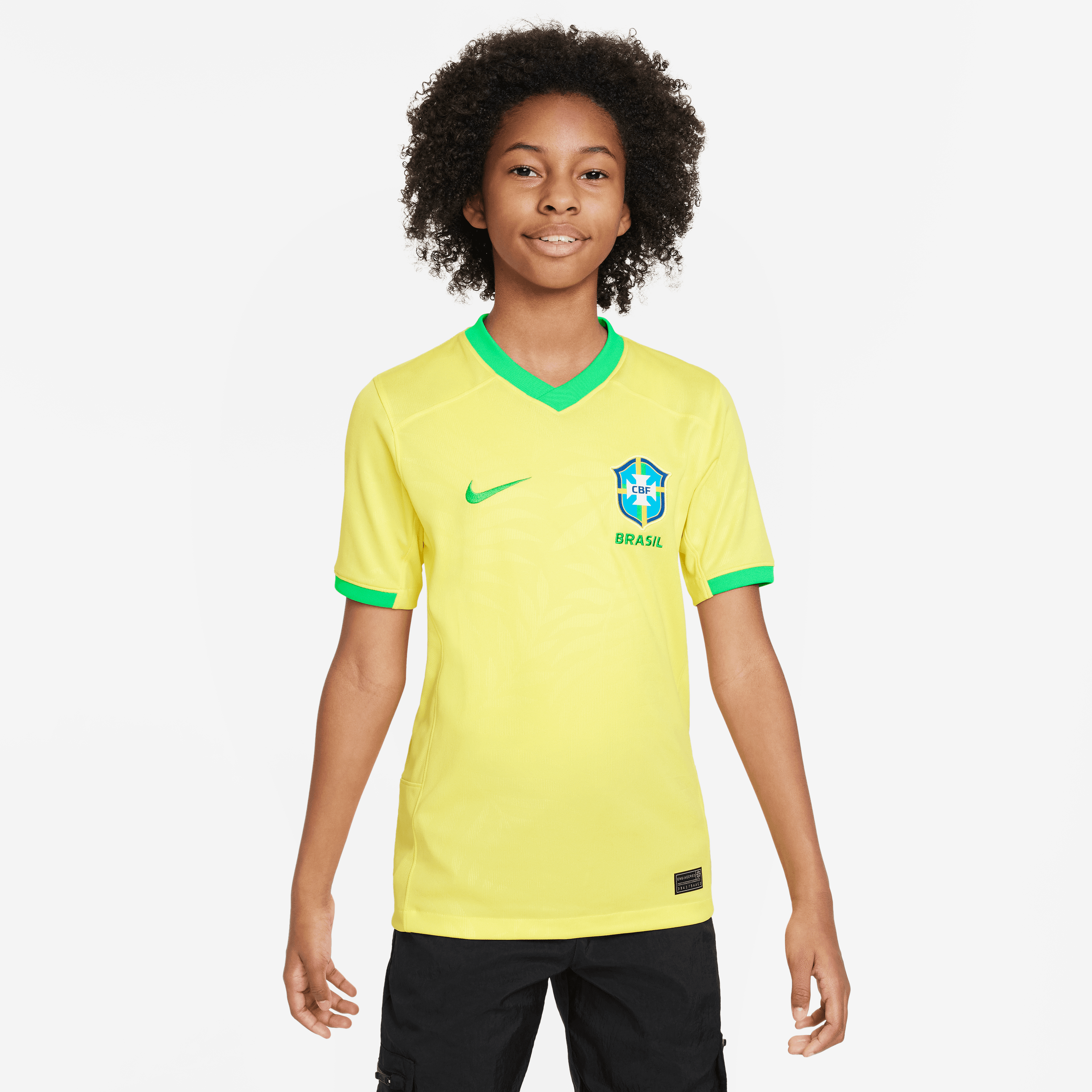Nike Big Kids' Brazil Stadium Home Dri-FIT Soccer Jersey 2023