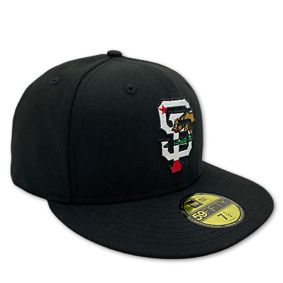 SAN FRANCISCO GIANTS NEW ERA CA BEAR 59FIFTY FITTED HAT-BLACK