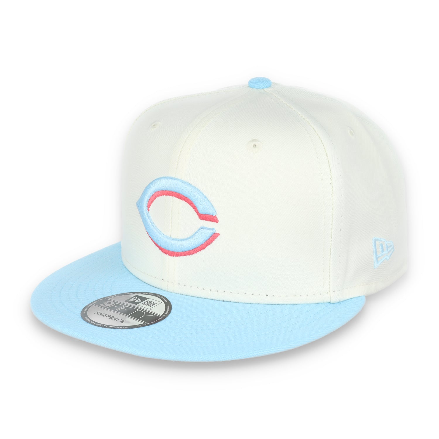 New Era Cincinnati Reds 2-Tone Color Pack 9FIFTY Snapback Hat- Chrome/Baby Blue