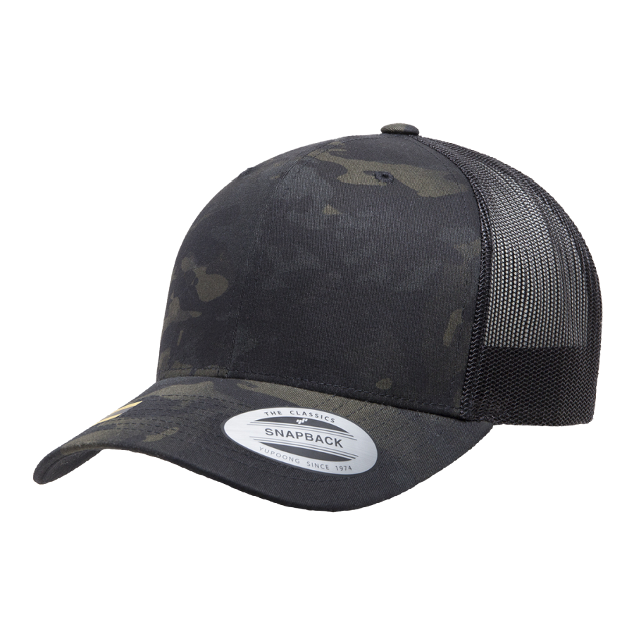 Copy of Classics™ Six-Panel Retro Trucker Cap- Multi-Camo/Black