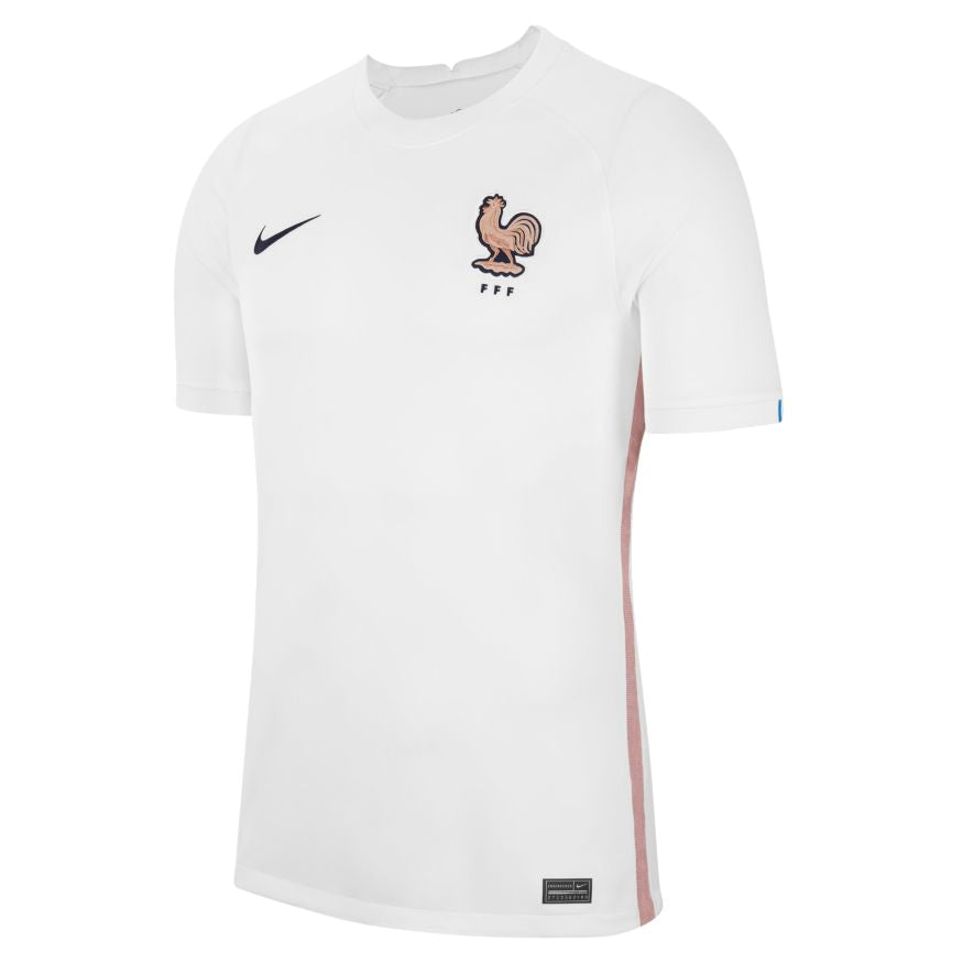 Nike Men's FFF Stadium Away Dri-FIT Soccer Jersey-White/Pink Glaze/Blackened Blue