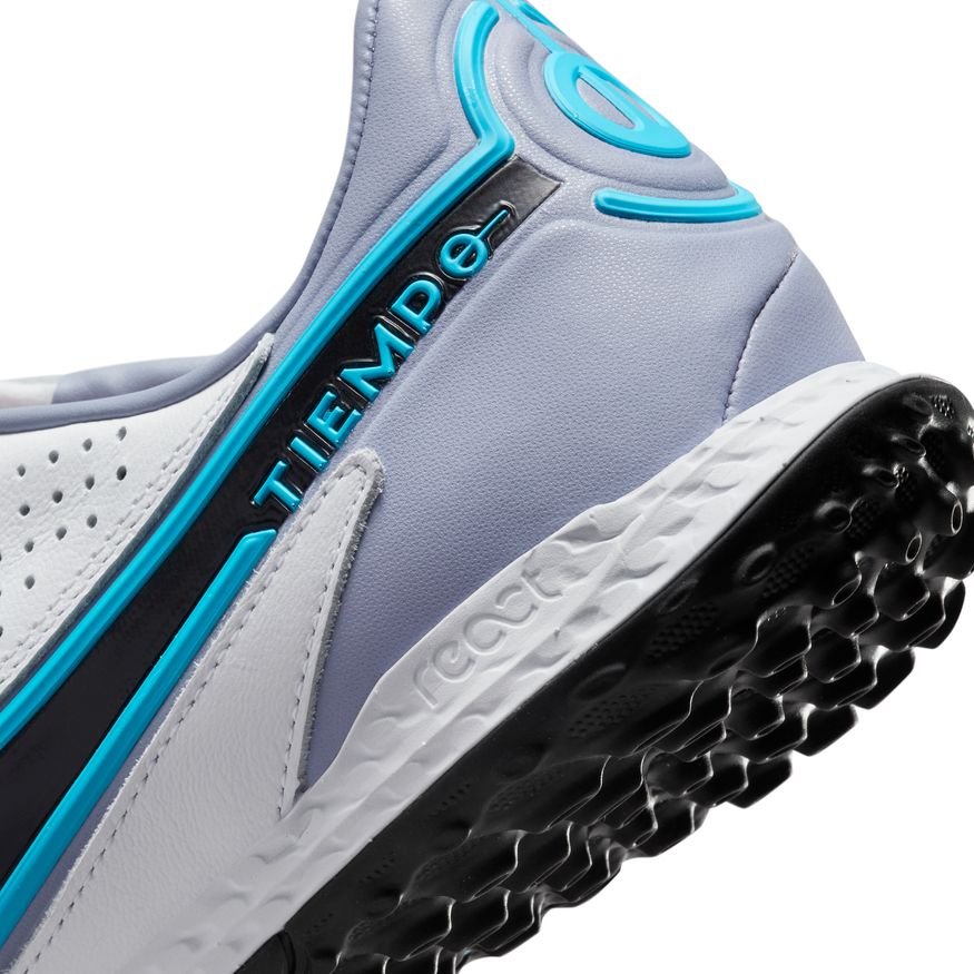 Nike React Tiempo Legend 9 Pro TF-WHITE/BLACK-BALTIC BLUE-PINK BLAST