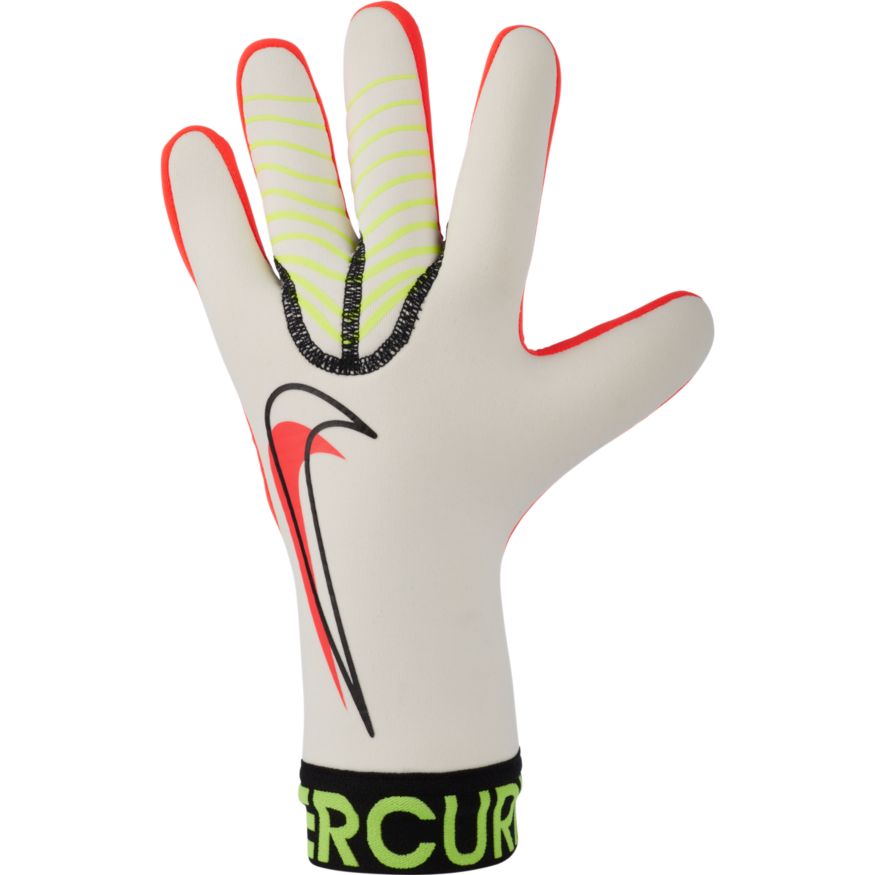 Nike Mercurial Youth Touch Victory Goalkeeper Gloves-WHITE/VOLT/BRIGHT CRIMSON