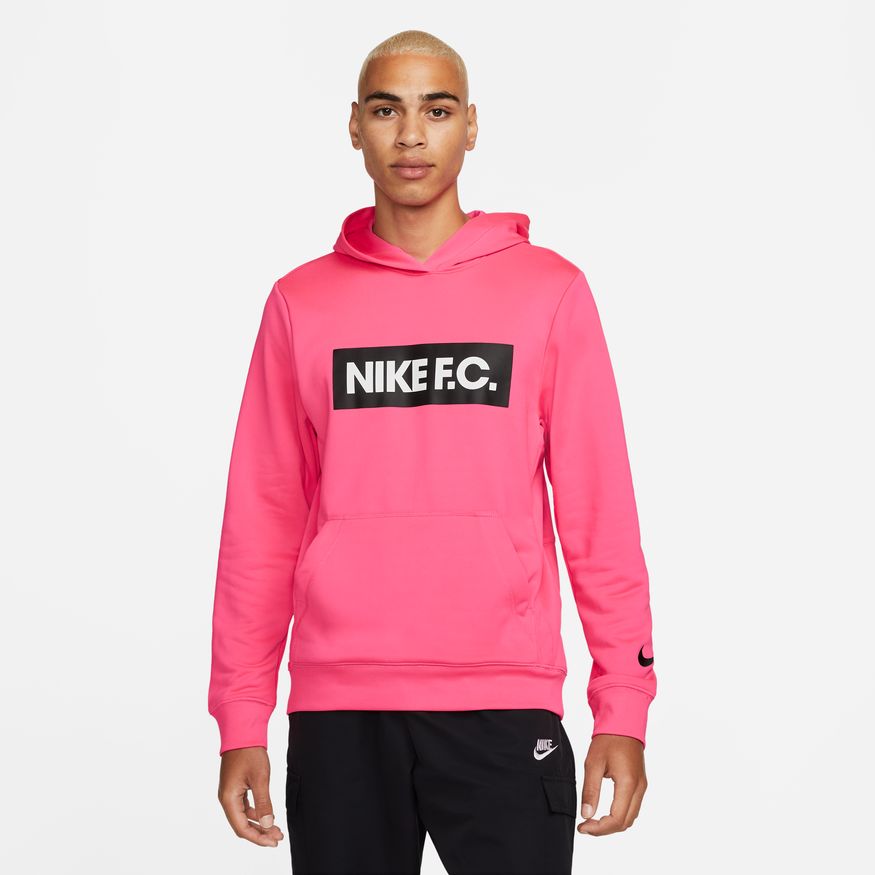 Nike F.C. Men's Soccer Hoodie-Hyper Pink/White/Black