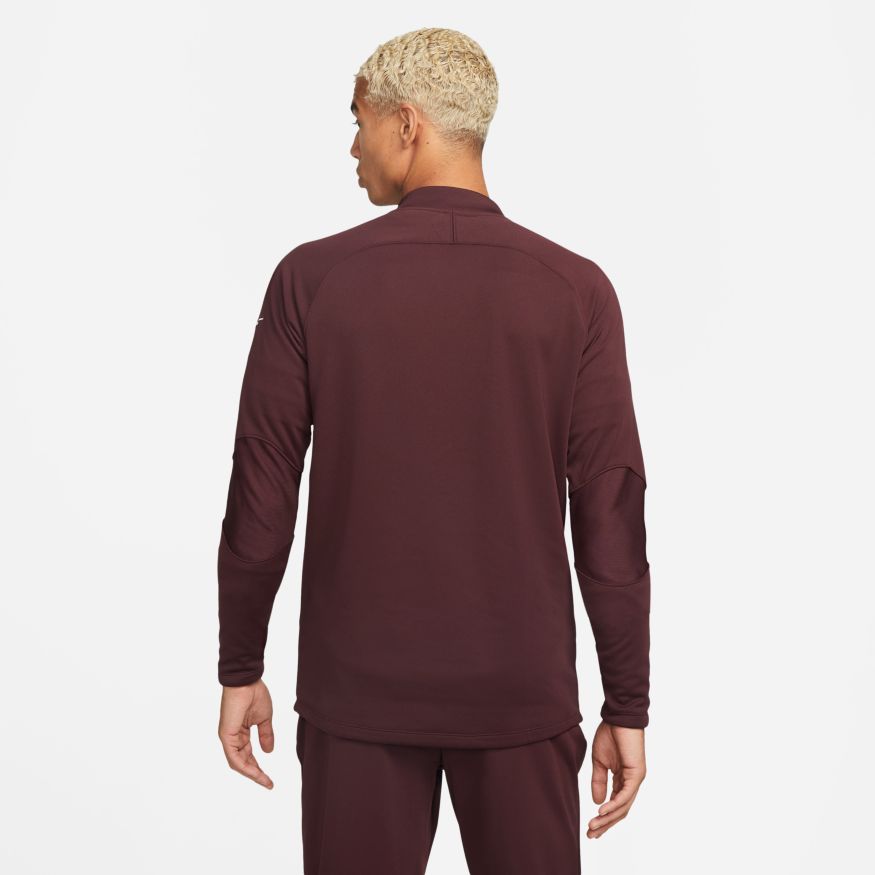 Nike Men's Therma-FIT Academy Winter Warrior Soccer Drill Top-BURGUNDY CRUSH/REFLECTIVE SILV