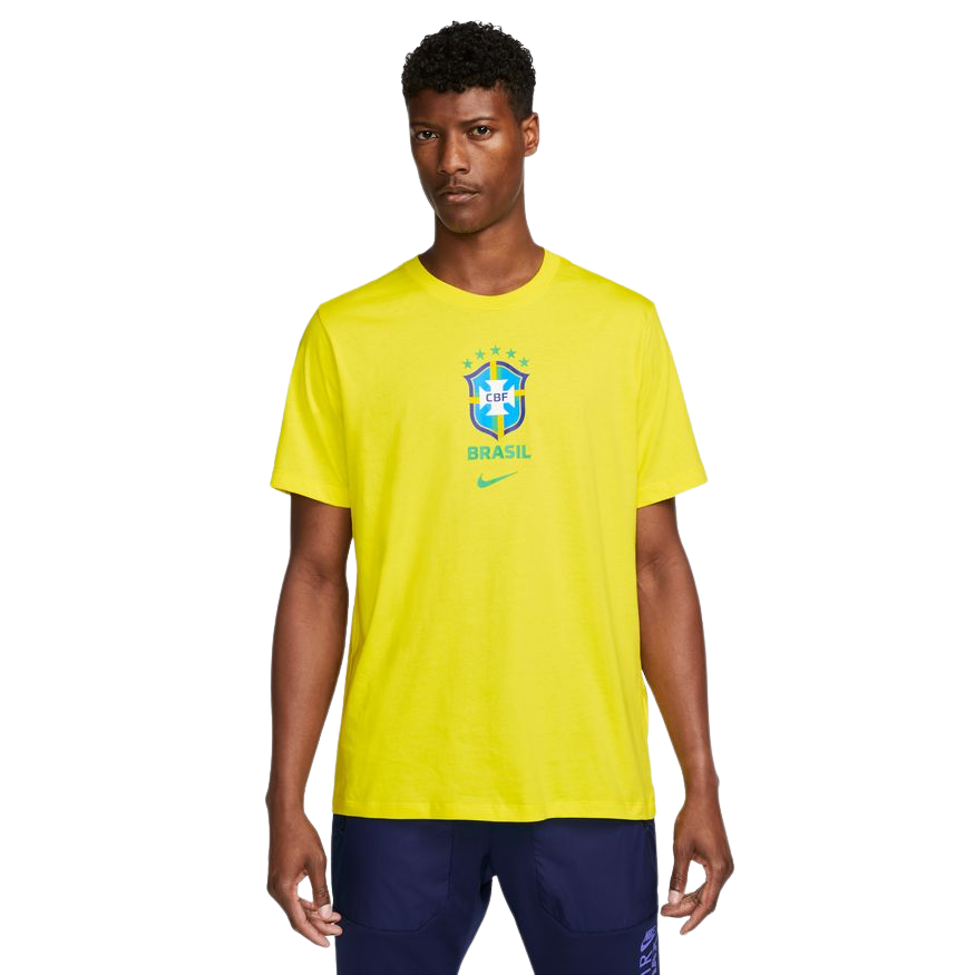 Nike Men's Brasil T-Shirt-Yellow