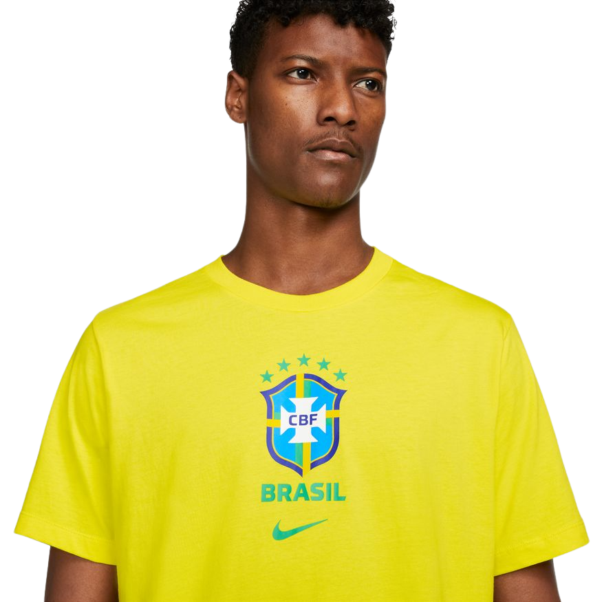 Nike Men's Brasil T-Shirt-Yellow