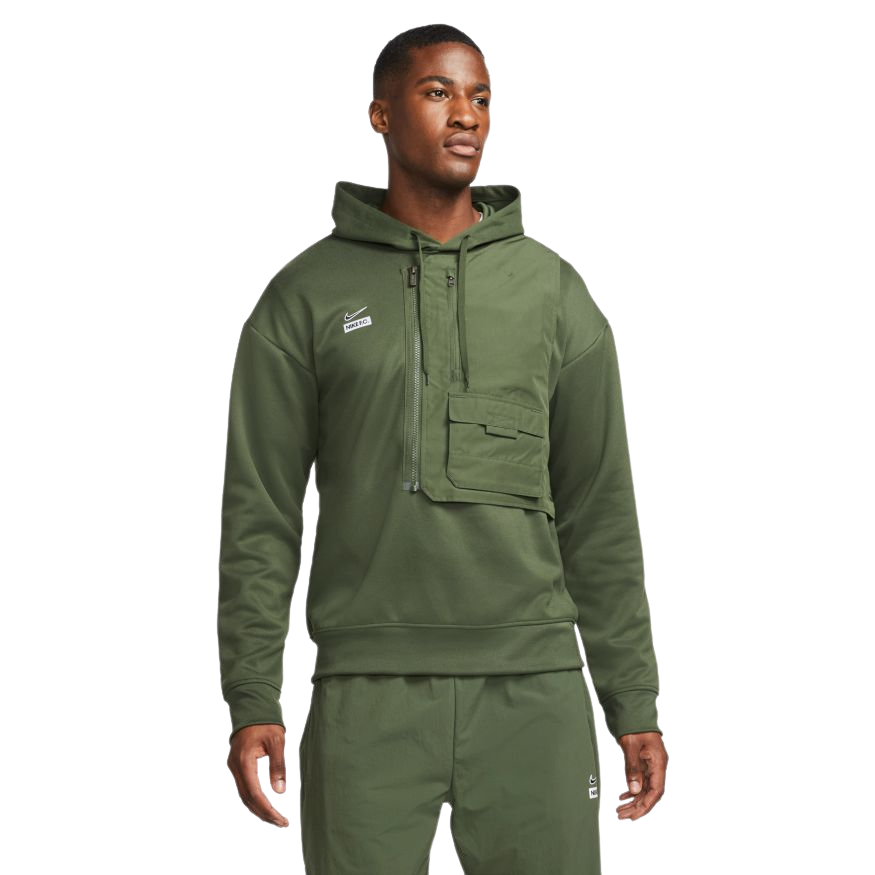 Nike F.C Dri-FIT Men's Pullover Hoodie-CARBON GREEN/REFLECTIVE SILV