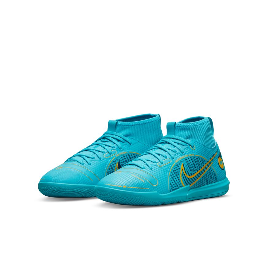 Nike Jr. Mercurial Superfly 8 Academy IC-CHLORINE BLUE/LASER ORANGE-MARINA