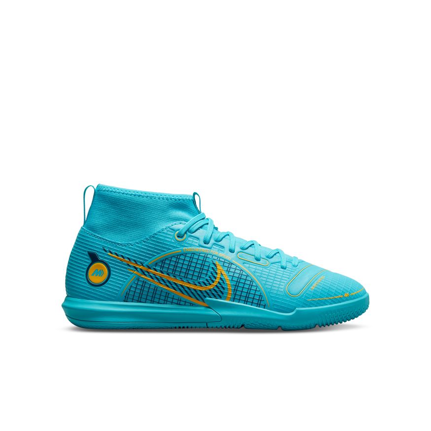 Nike Jr. Mercurial Superfly 8 Academy IC-CHLORINE BLUE/LASER ORANGE-MARINA