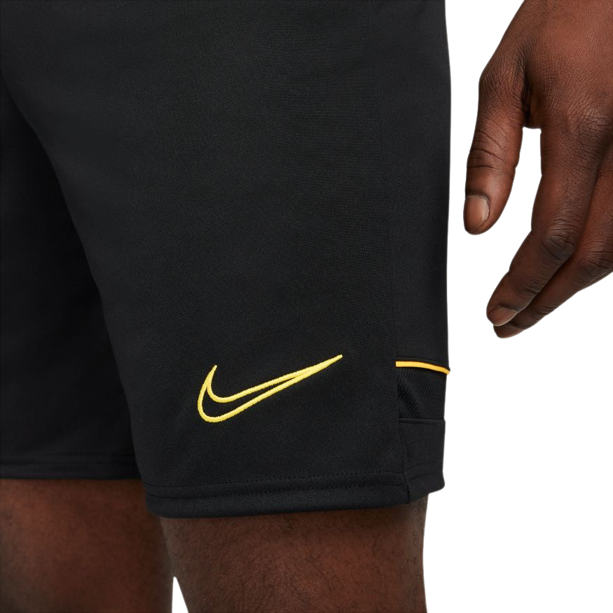 Nike Dri-FIT Academy Men's Knit Soccer Shorts-BLACK/LASER ORANGE