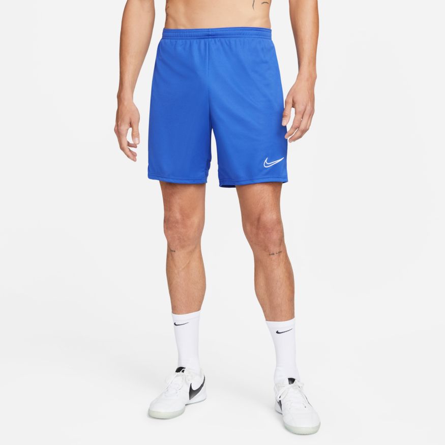 Nike Dri-FIT Academy Men's Knit Soccer Shorts-GAME ROYAL/WHITE