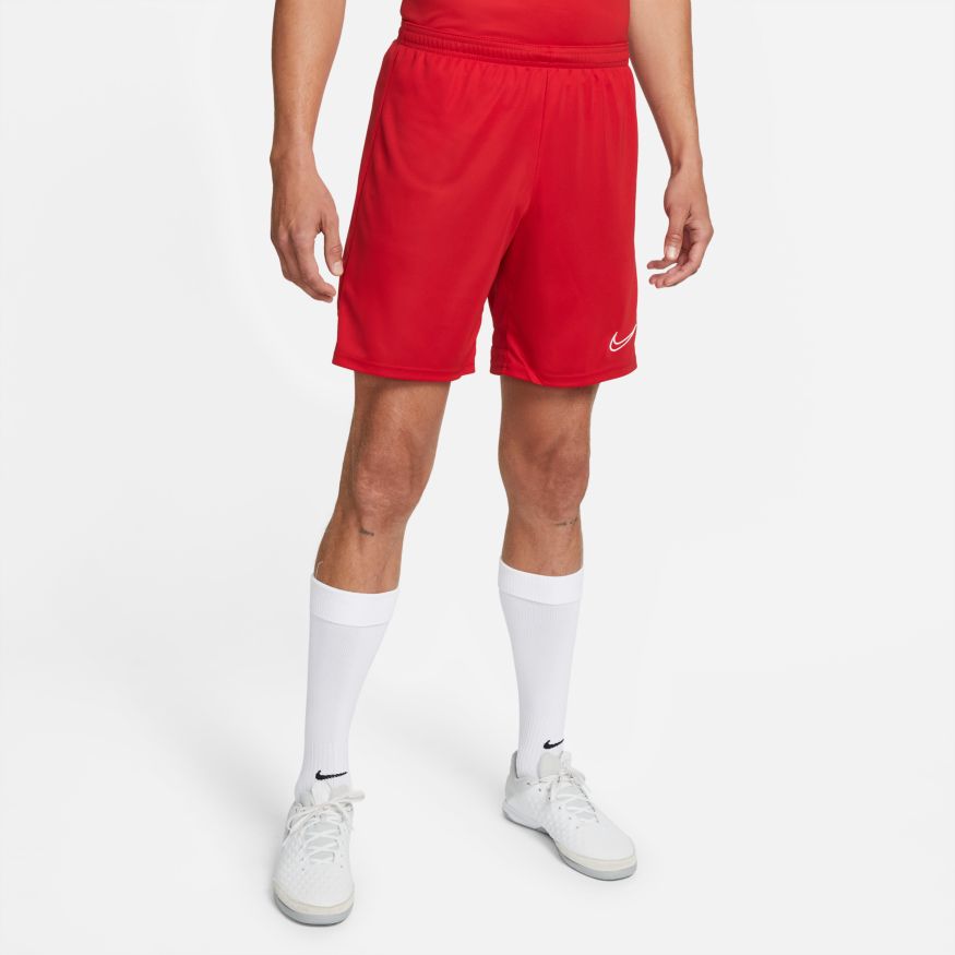 Nike Dri-FIT Academy Men's Knit Soccer Shorts-UNIVERSITY RED/WHITE