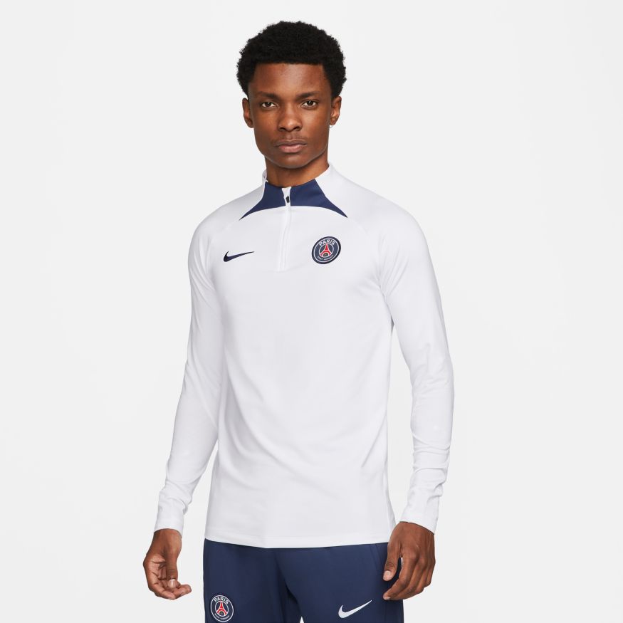 Nike Men's Paris Saint-Germain Strike Fourth Dri-FIT Soccer Drill Top - White/Navy