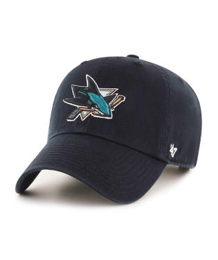 '47 Brand San Jose Sharks Clean Up Adjustable Hat-Black