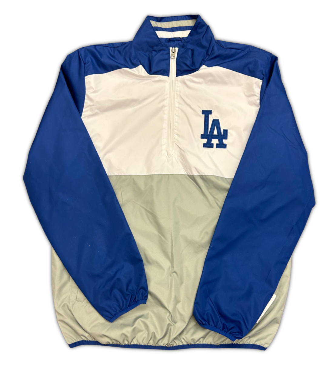 G-III Los Angeles Dodgers Sports by Carl Banks Half-Zip Hoodie - Royal/Gray/White