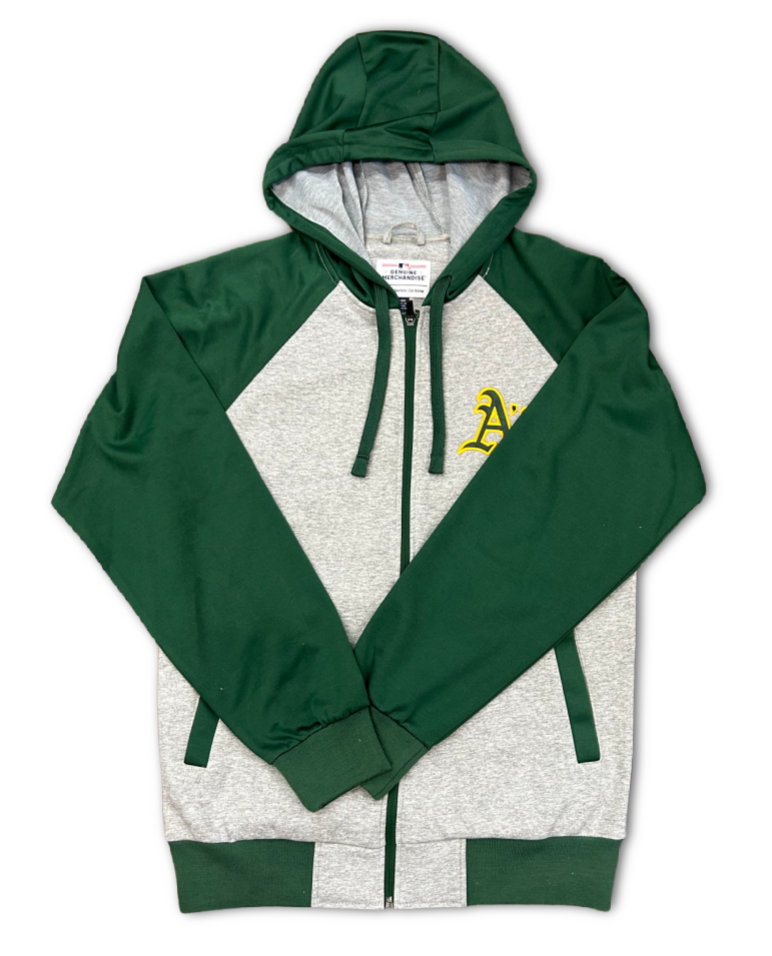 G-III Oakland Athletics Lightweight Jacket-Grey/Green