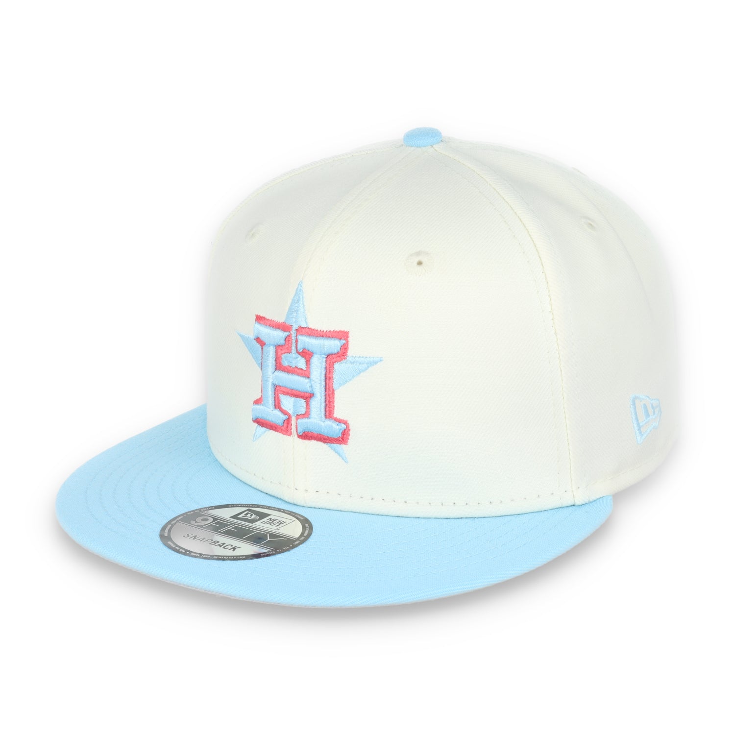 New Era Houston Astros 2-Tone Color Pack 9FIFTY Snapback Hat-Chrome/Baby Blue