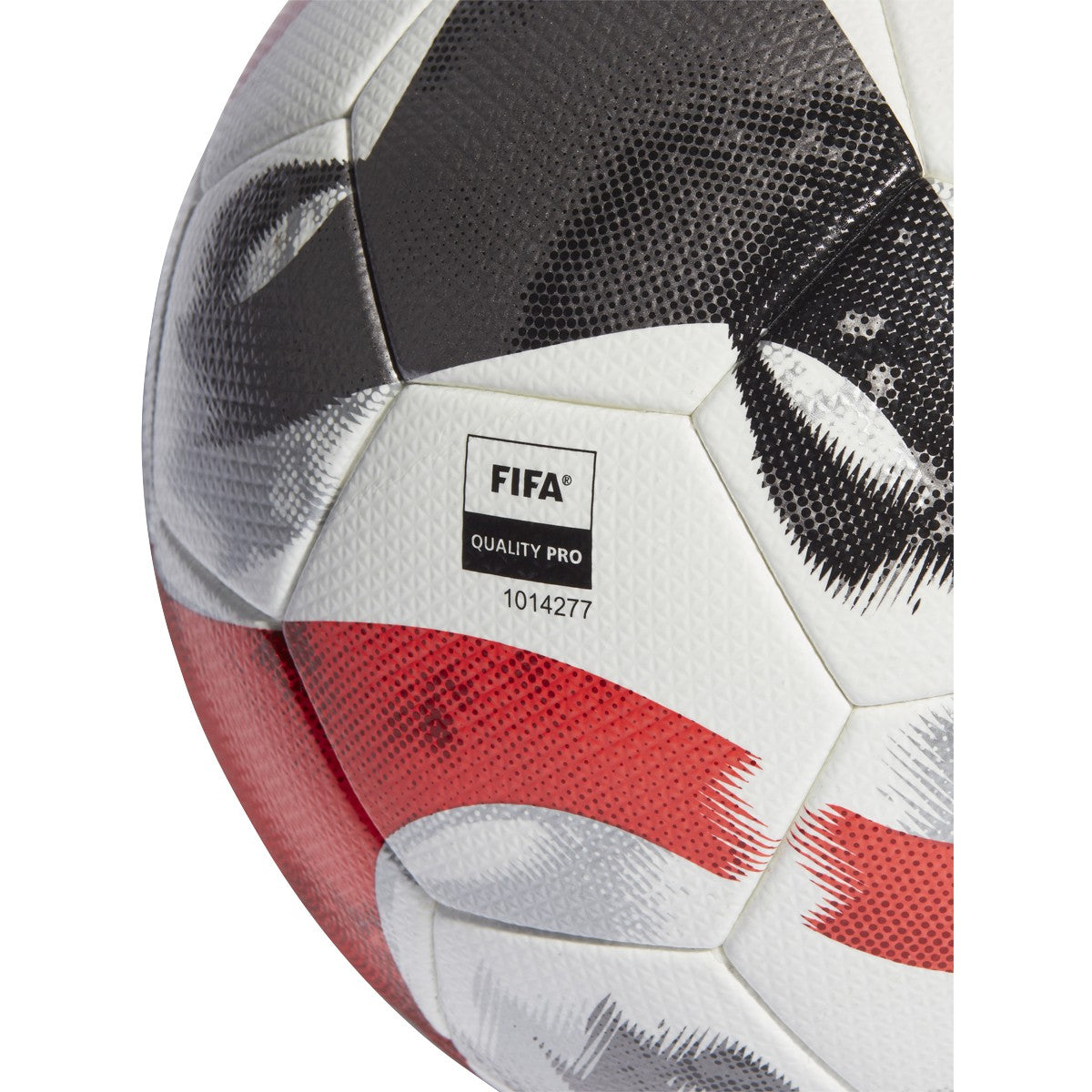 Adidas Tiro Pro Soccer Ball-White / Black / Iron Metallic / Power Red