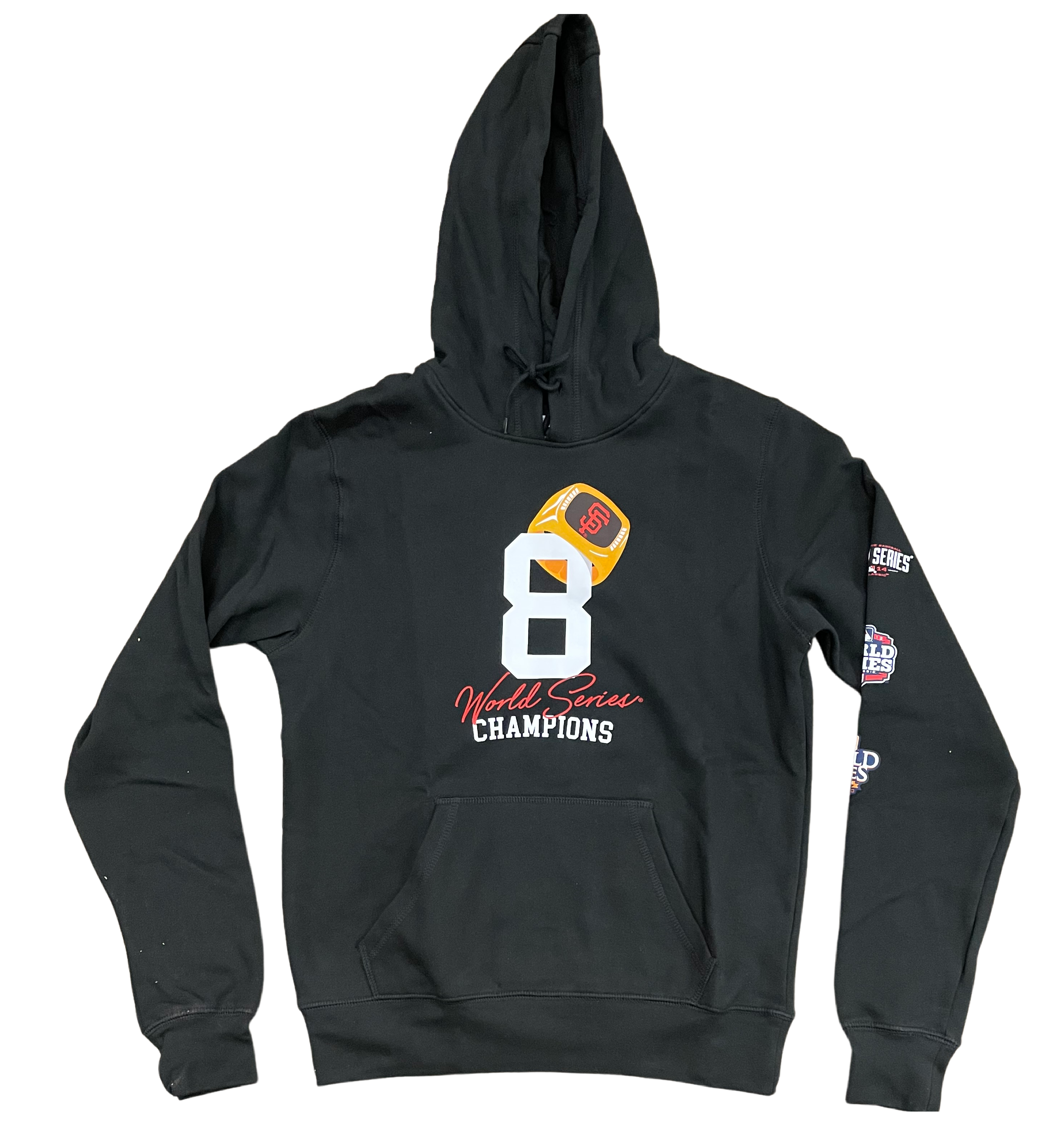 Men's San Francisco Giants New Era Local Count The Rings Pullover Hoodie-Black