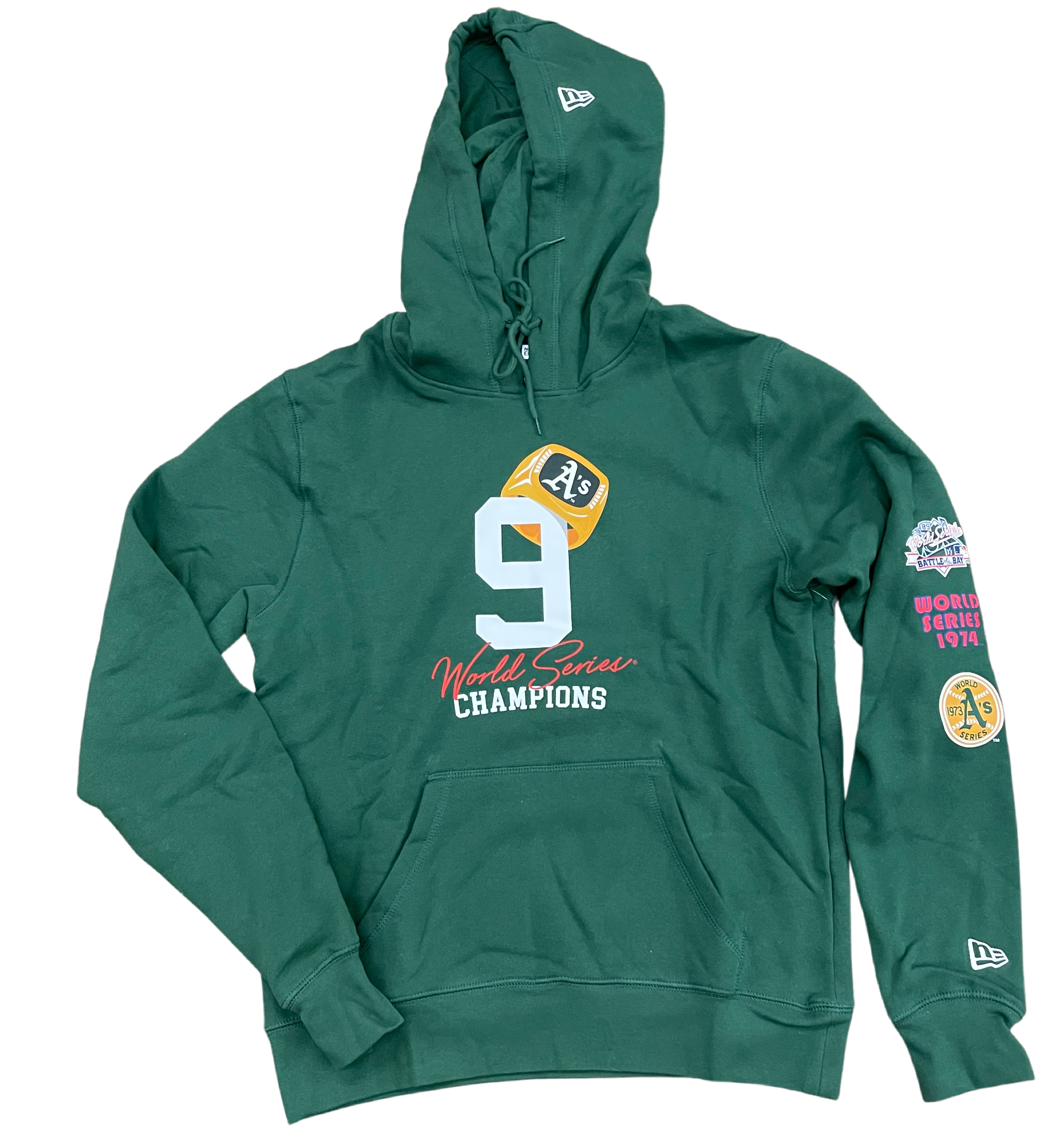 Men's Oakland Athletics New Era Local Count The Rings Pullover Hoodie-Green