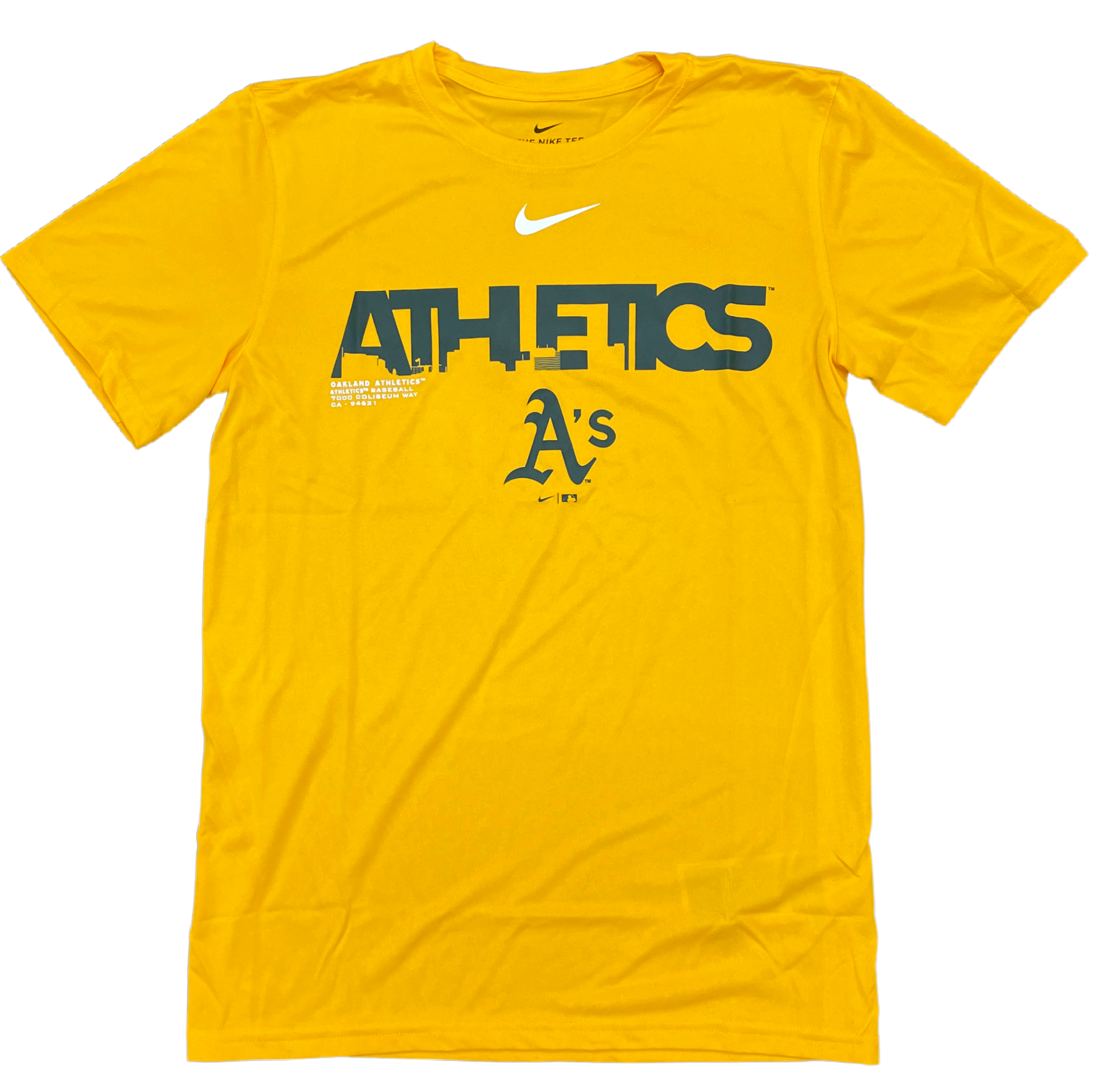 Nike Oakland Athletics The Town  T-Shirt - Yellow
