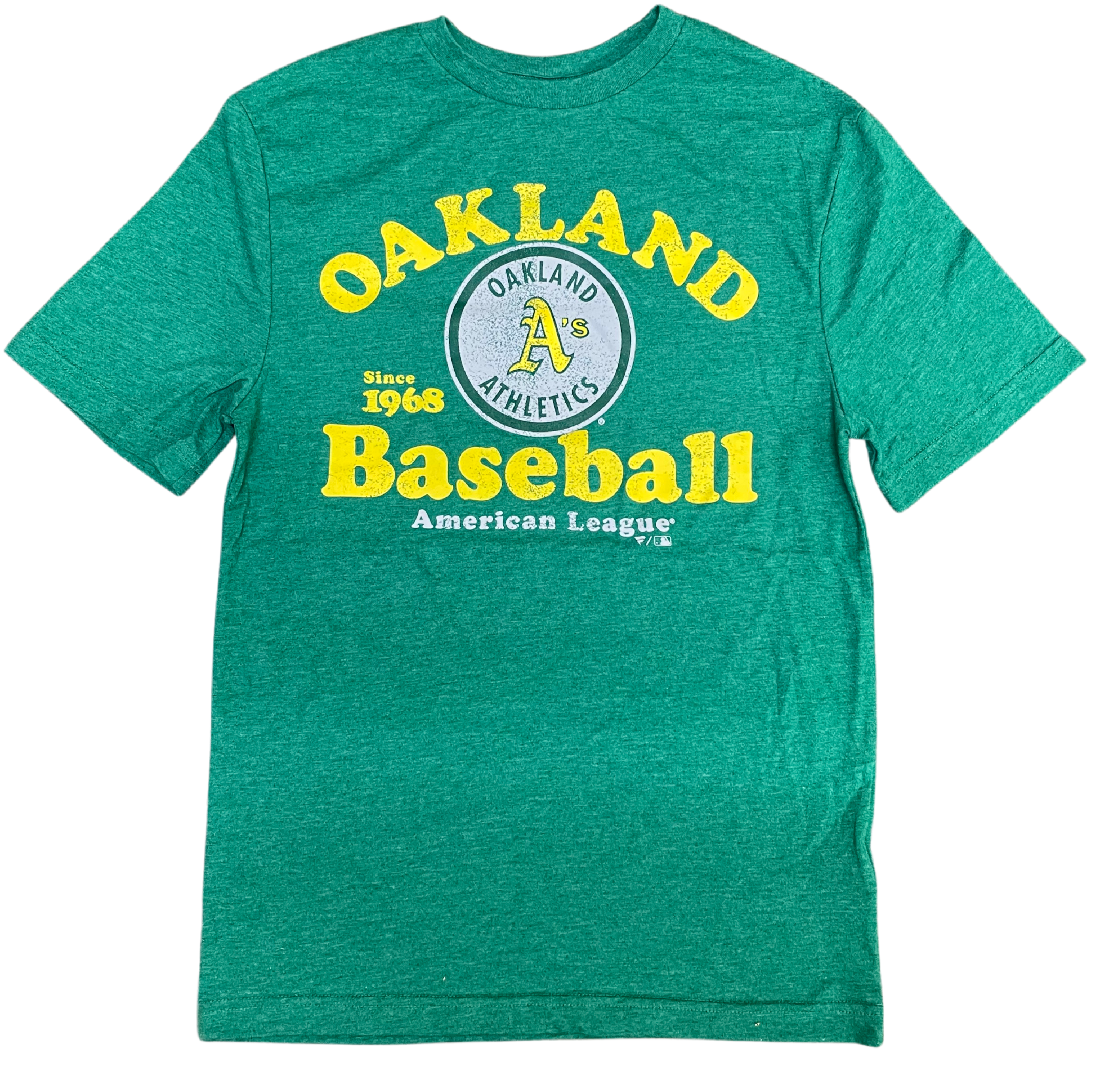 Oakland Athletics Fanatics Branded Our Game Throwback Logo Tri-Blend T-Shirt - Kelly Green