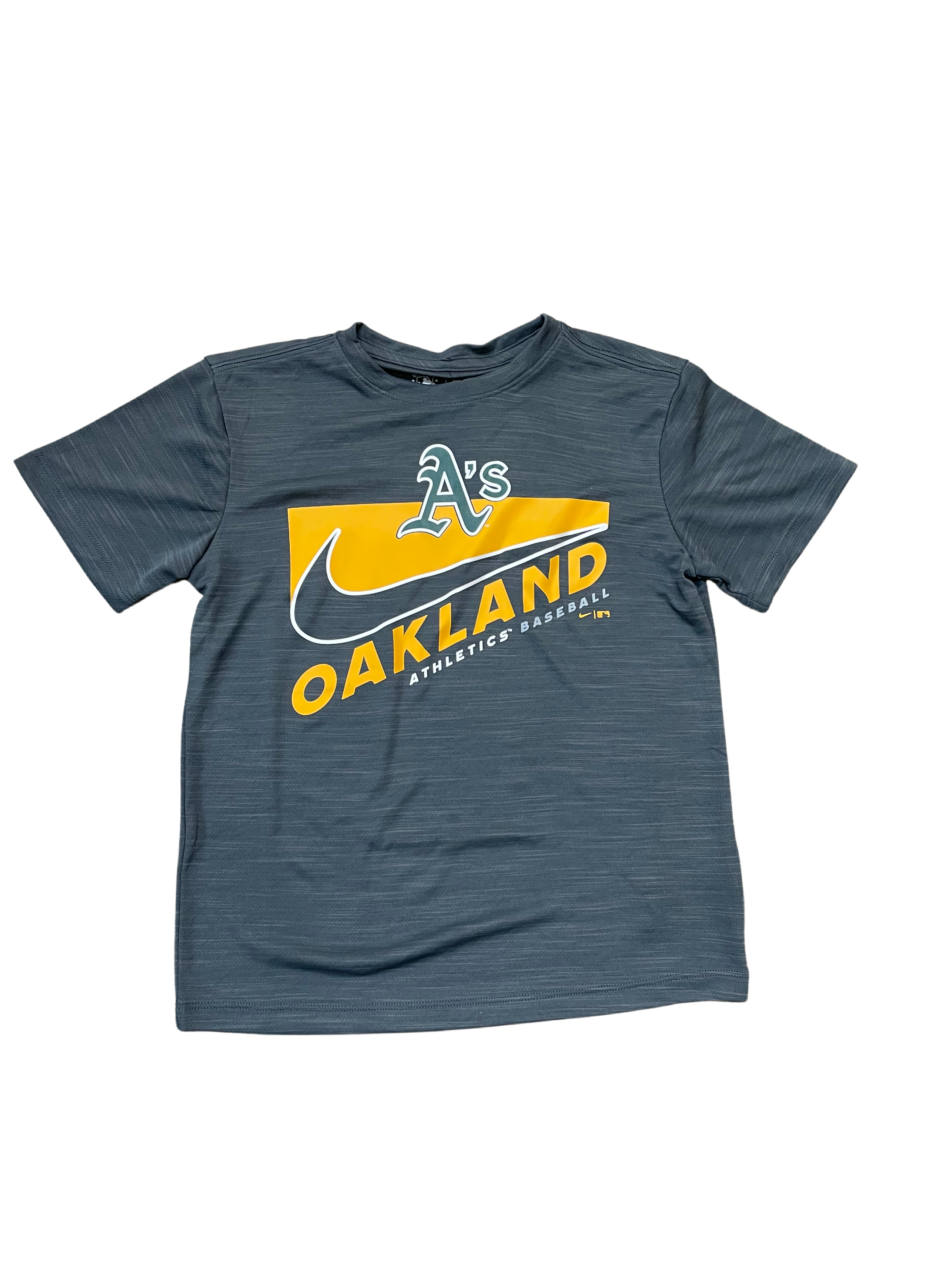 Oakland Athletics Youth Poly Swoosh Town T-Shirt -Grey