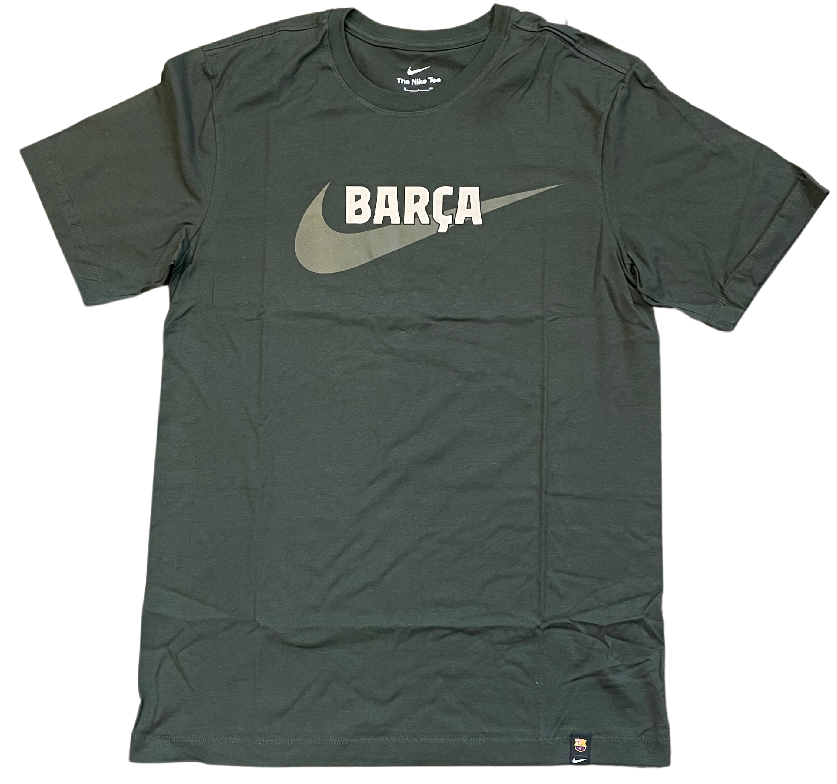 Nike Men's Swoosh FC Barcelona  Soccer T-Shirt-SEQUOIA