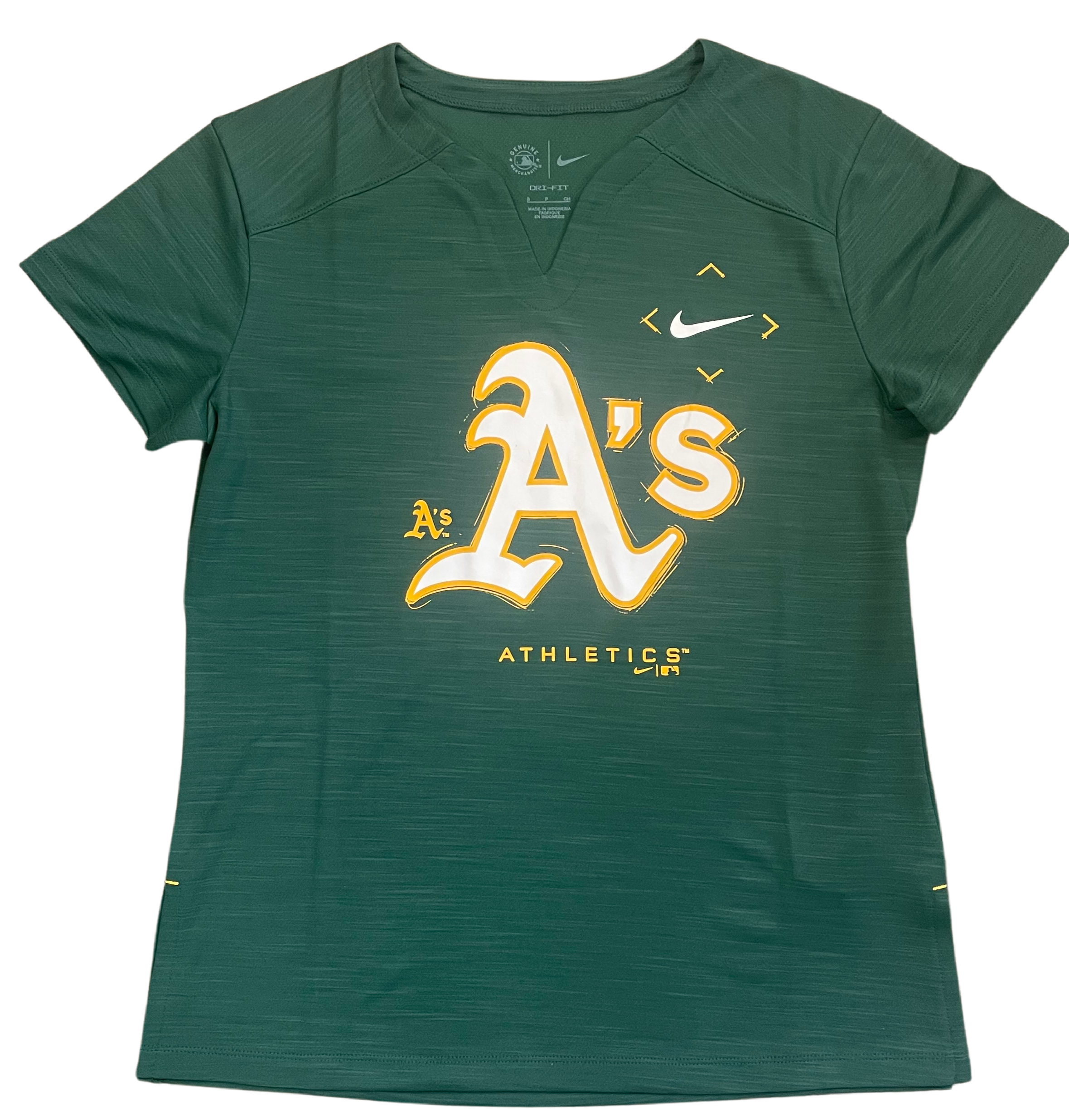 Nike Oakland Athletics Women's Edge Play T-Shirt-Green