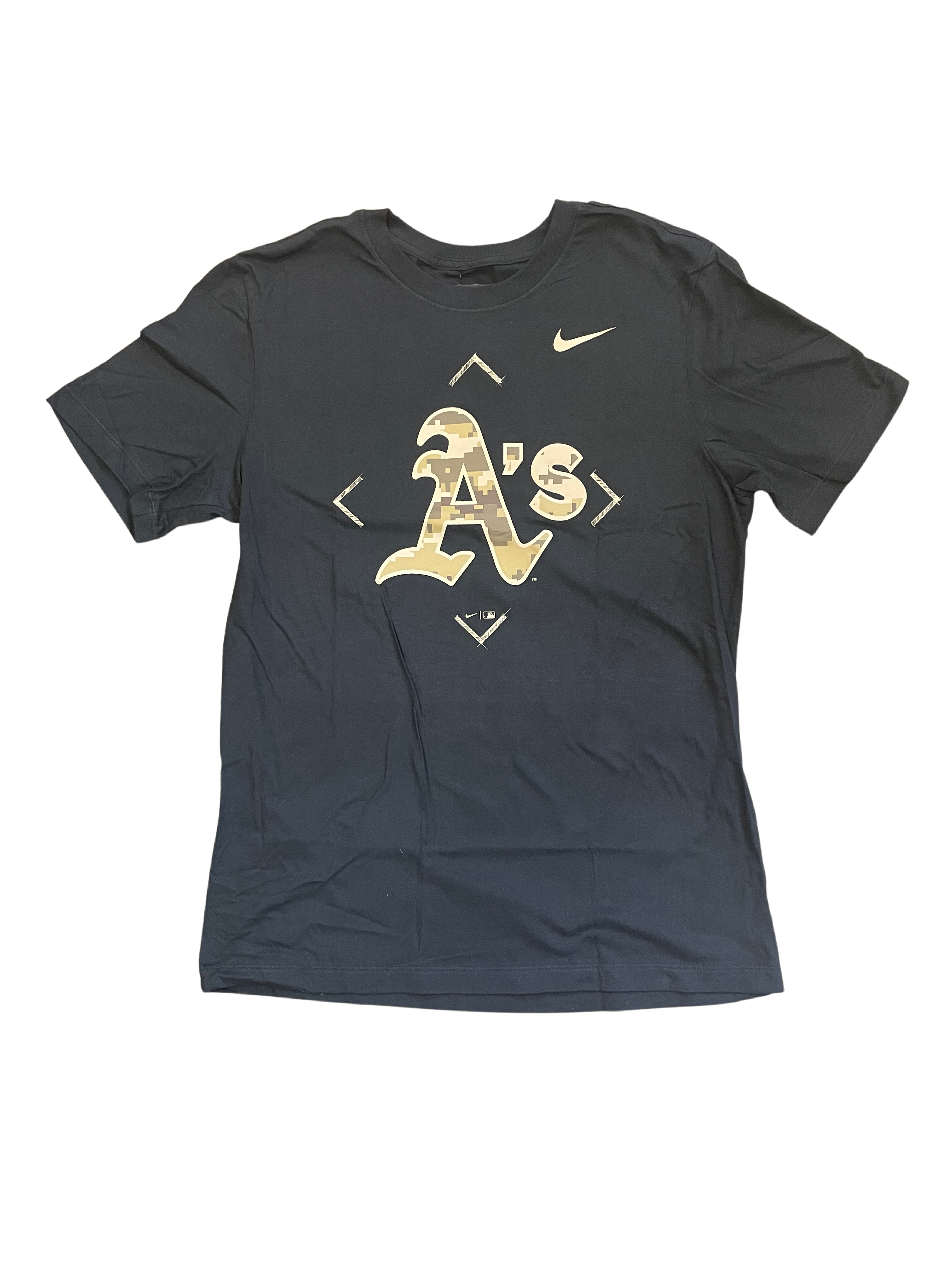 Nike Oakland Athletics Camo Logo Team T-Shirt - Black